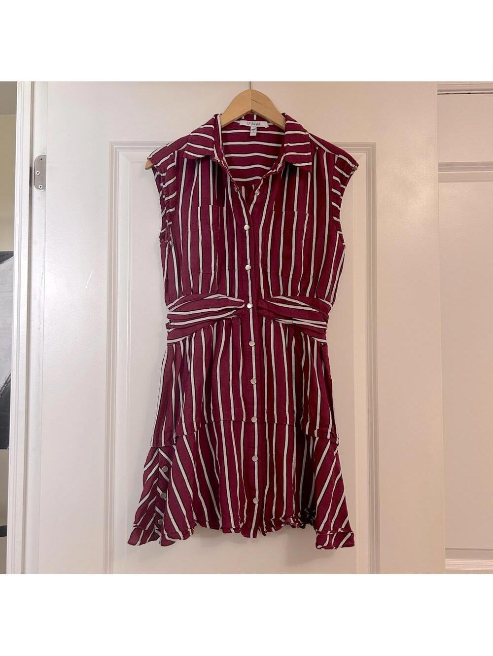 NEW Derek Lam 10 Crosby Striped Fit and Flare Mini Dress, size 6